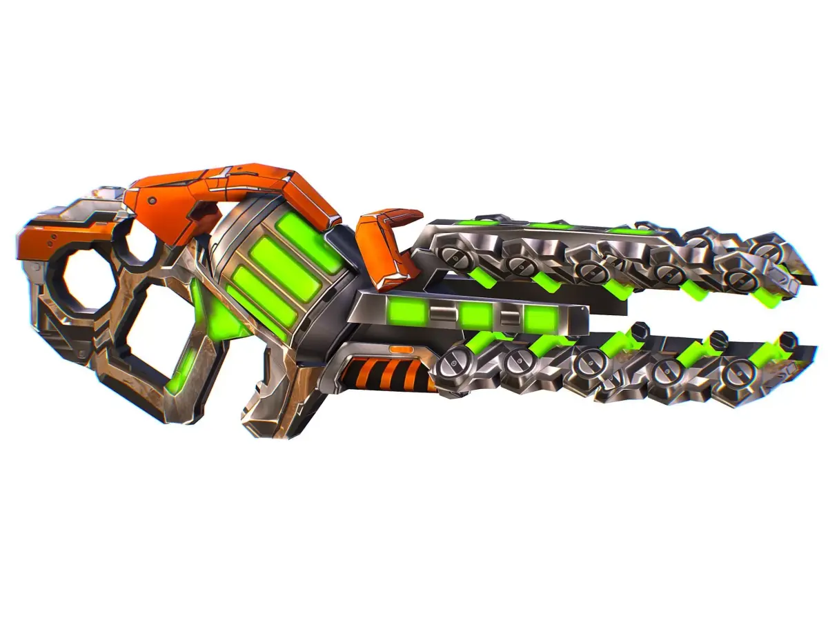 LowPoly Sci Fi Assault Heavy Machine Gun Low-poly 3D model