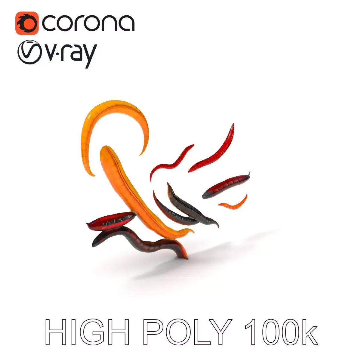 Realistic Centipede Model Pack Low-poly 3D model purchase