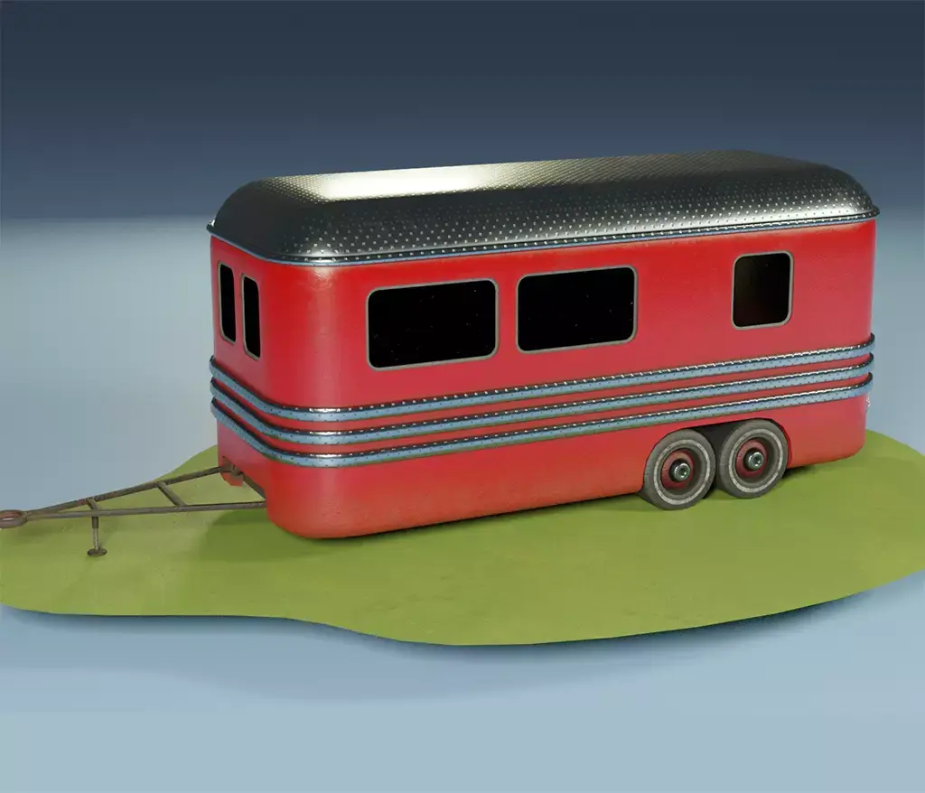 House On Wheels Free low-poly 3D model