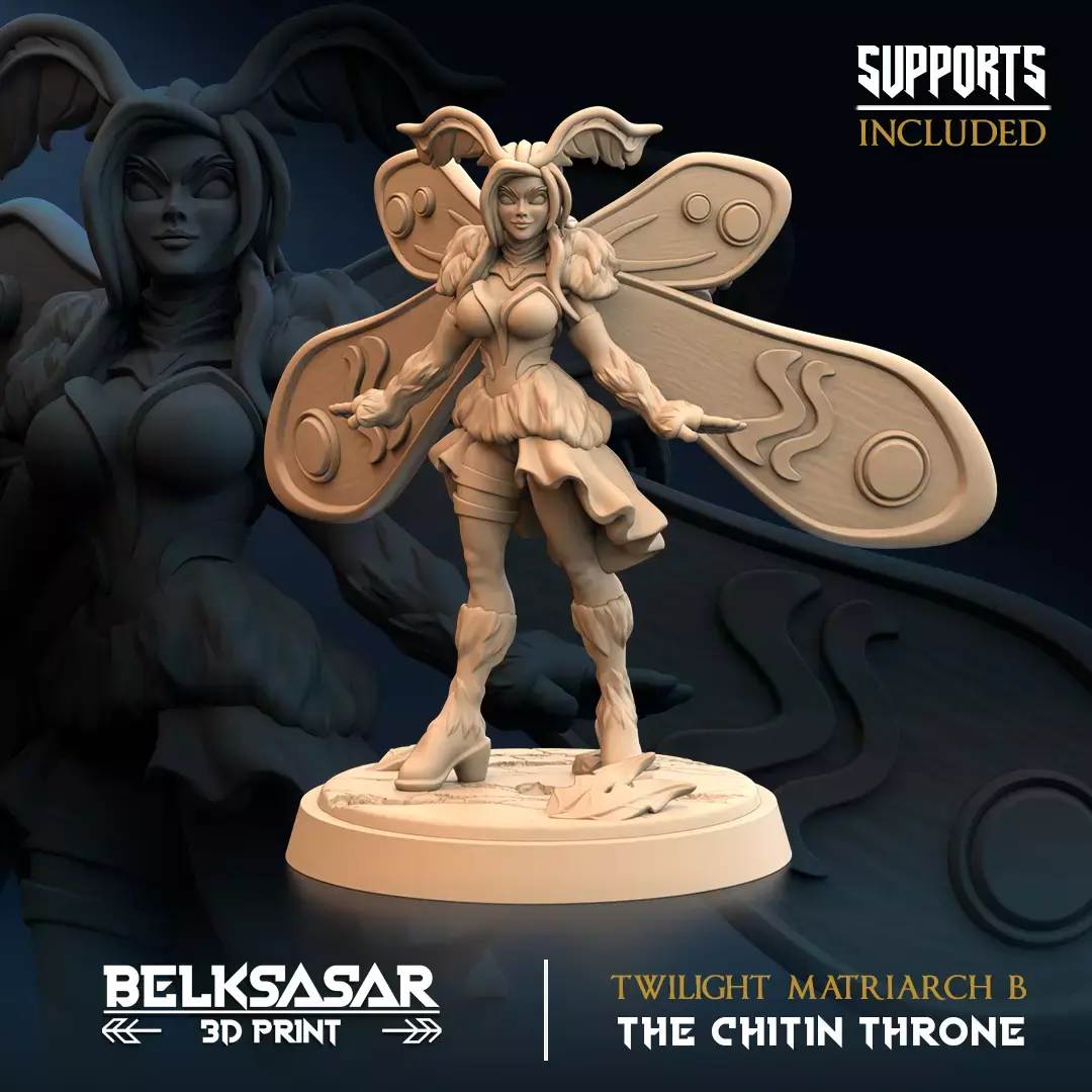  Twilight Matriarch - Moth Fairy Queen B 3D print model