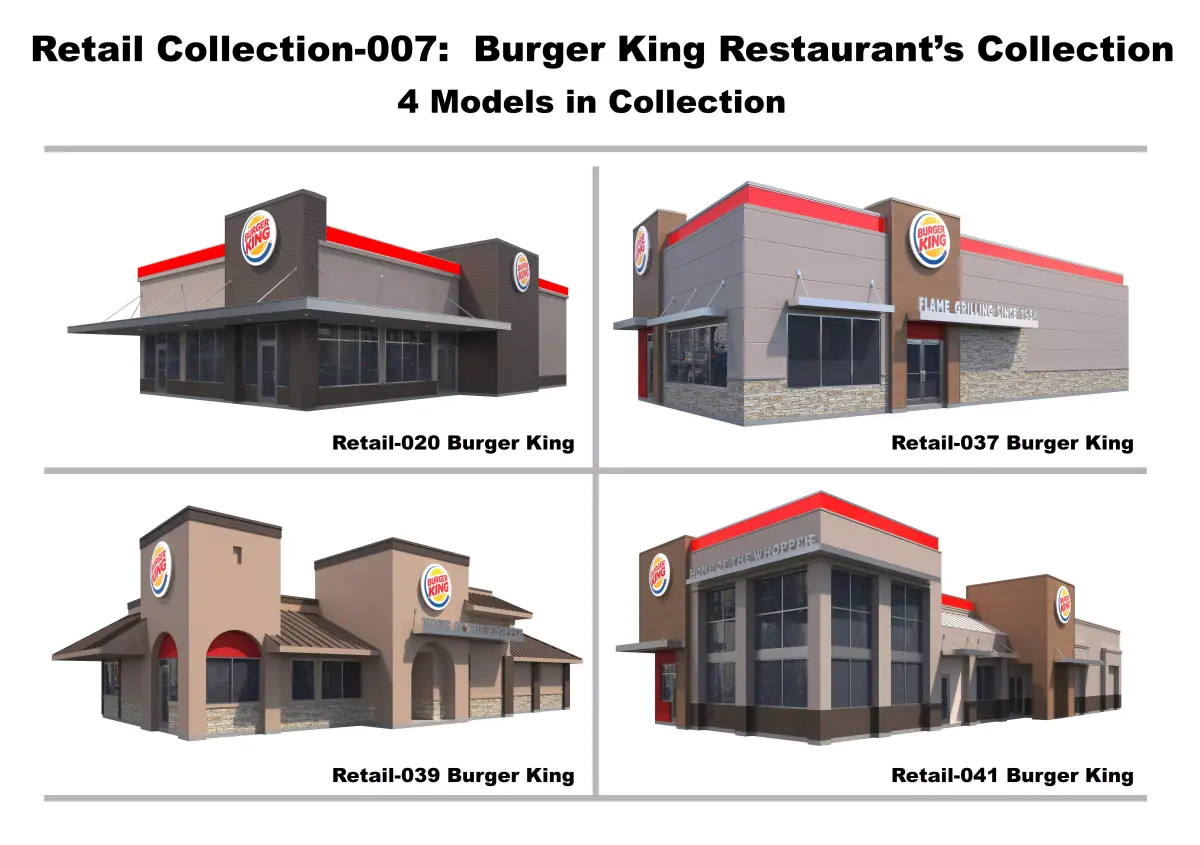 Retail Collection-007 Burger King Collection 3D model