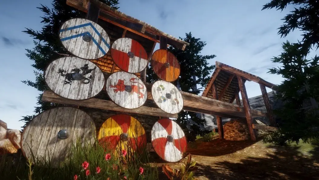 Game Ready Viking Age Round Shield Low-poly 3D model
