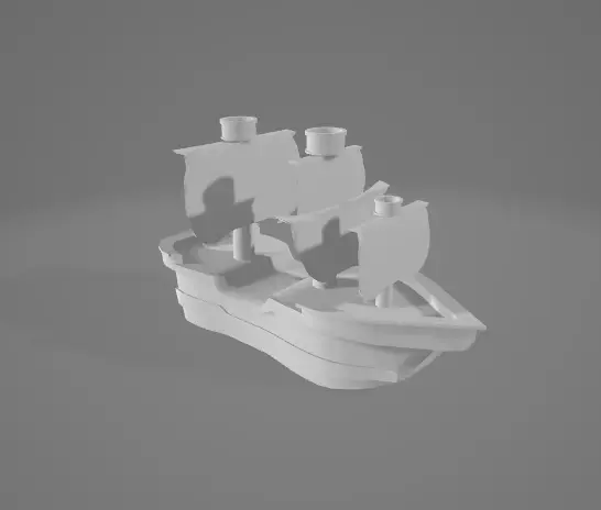 Ship low poly pirate Low-poly 3D model