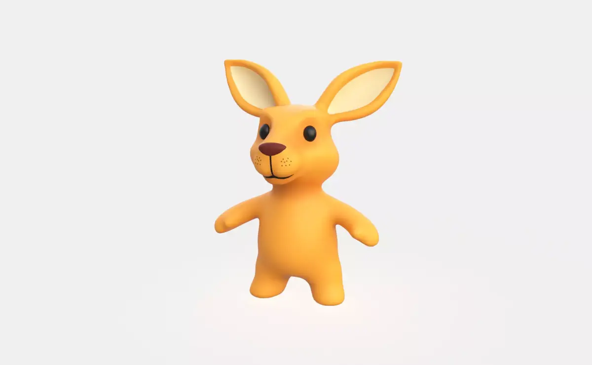 Little animal baby - Kangaroo cute - Character026 Low-poly 3D model