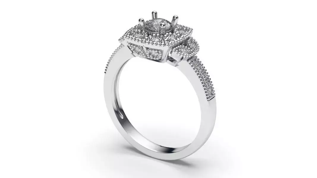 solitaire with ring sizes  8 part S77 3D print model