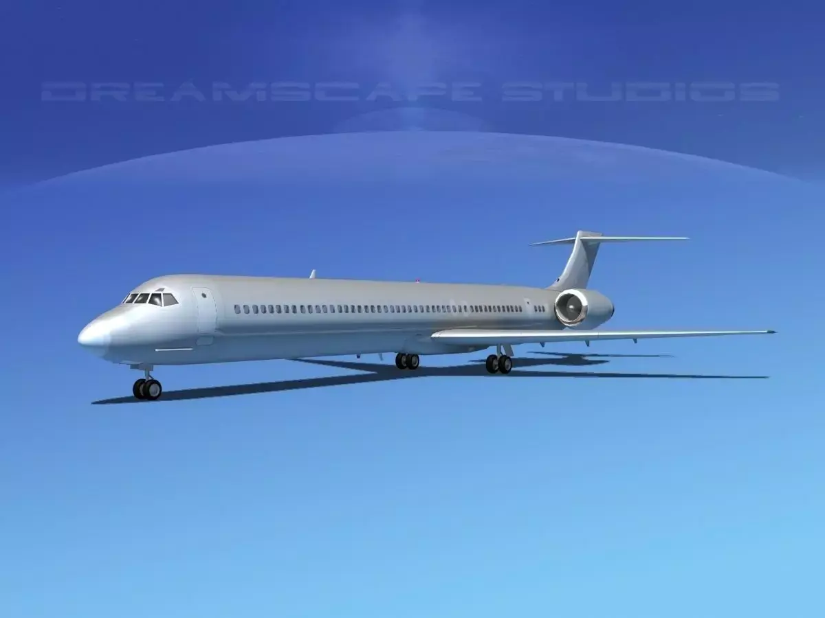 Douglas MD-80 Bare Metal 3D model