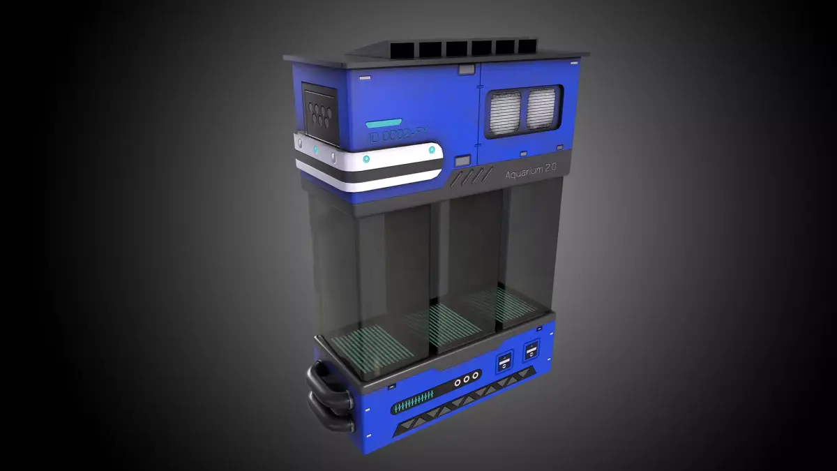 Sci-Fi Aquarium V1- 004 Low-poly 3D model