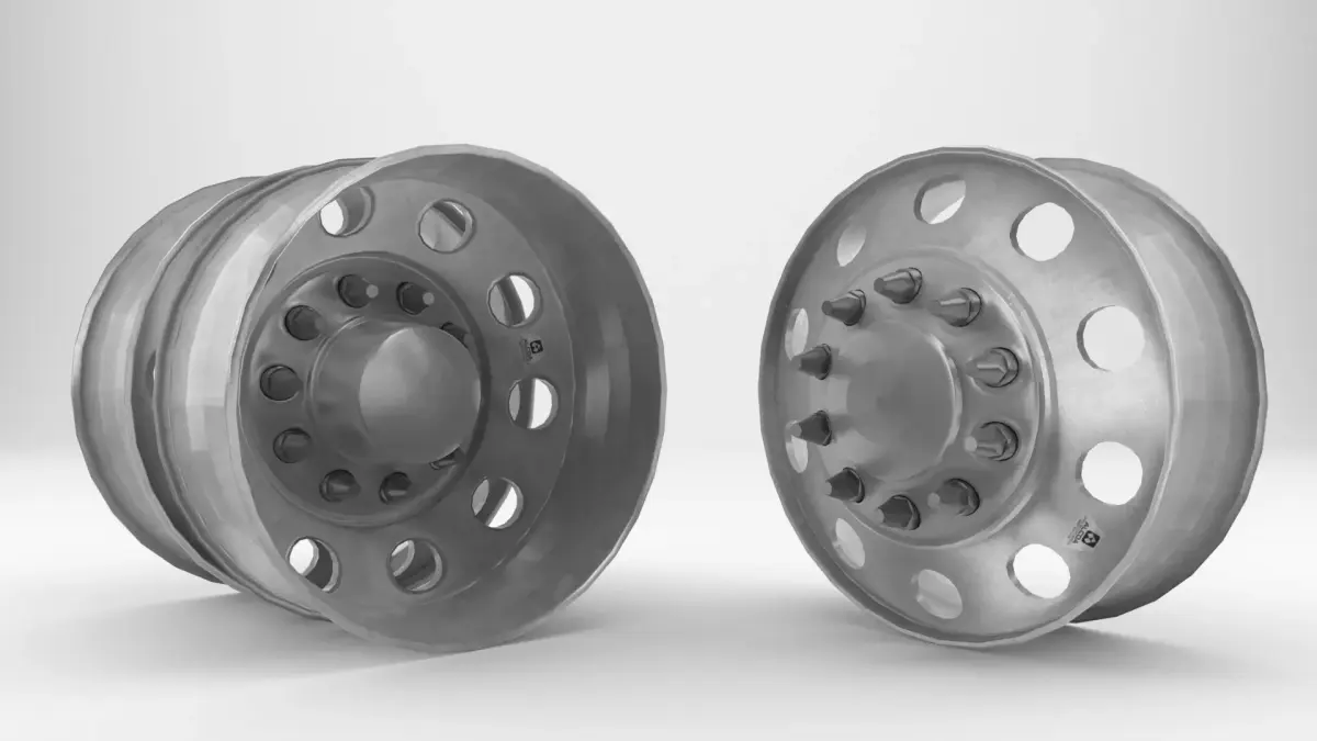 10 LUG ALCOA MILLED WHEELS 3D model