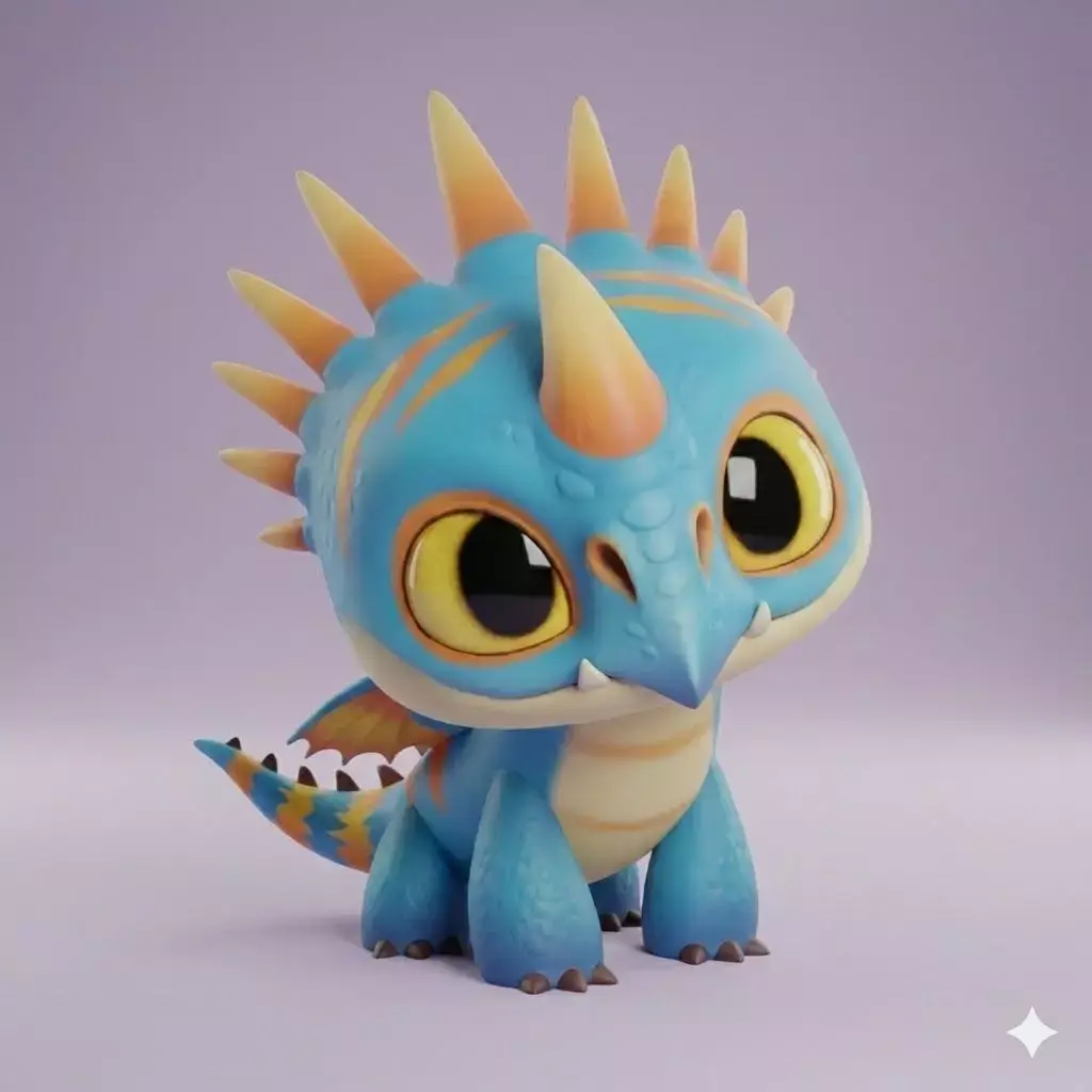 Deadly Nadder Storm Kawaii Chibi Collectible 3D Figure 3D print model