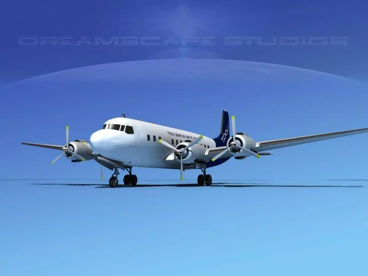 Douglas DC-7B Trans Pacific 3D model