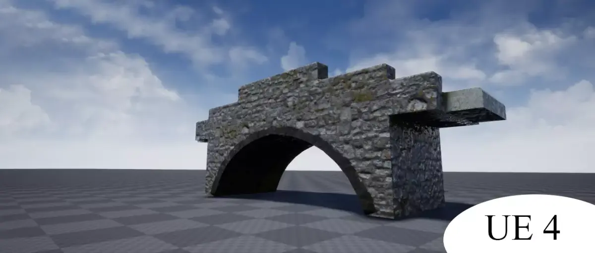 Old bridge Free low-poly 3D model