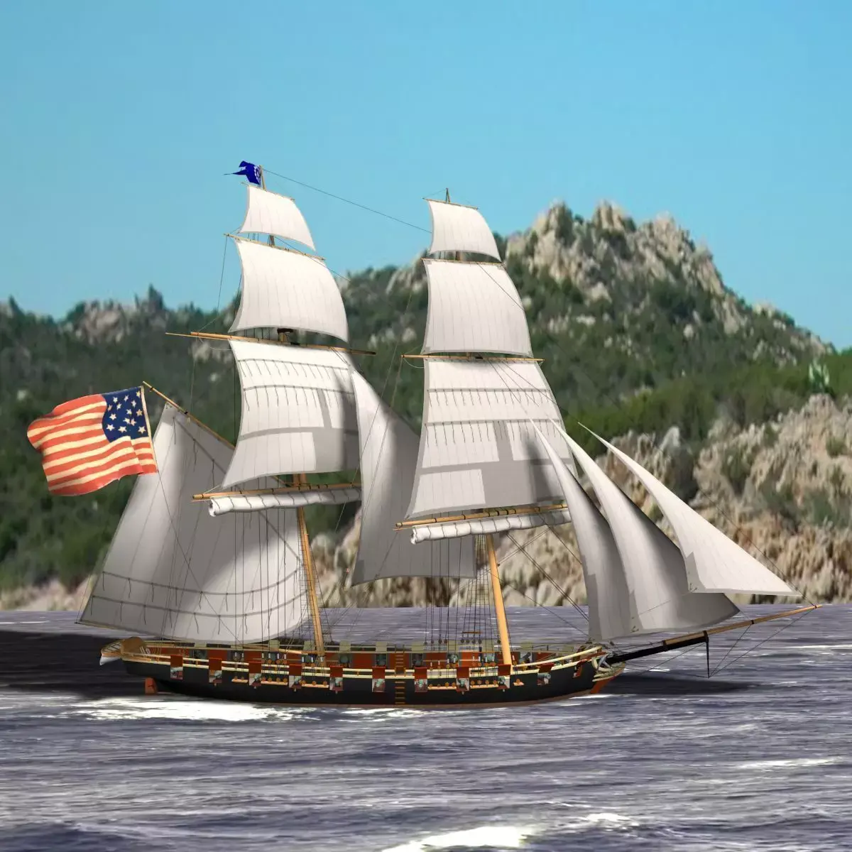 US Navy Brig Eagle 3D model