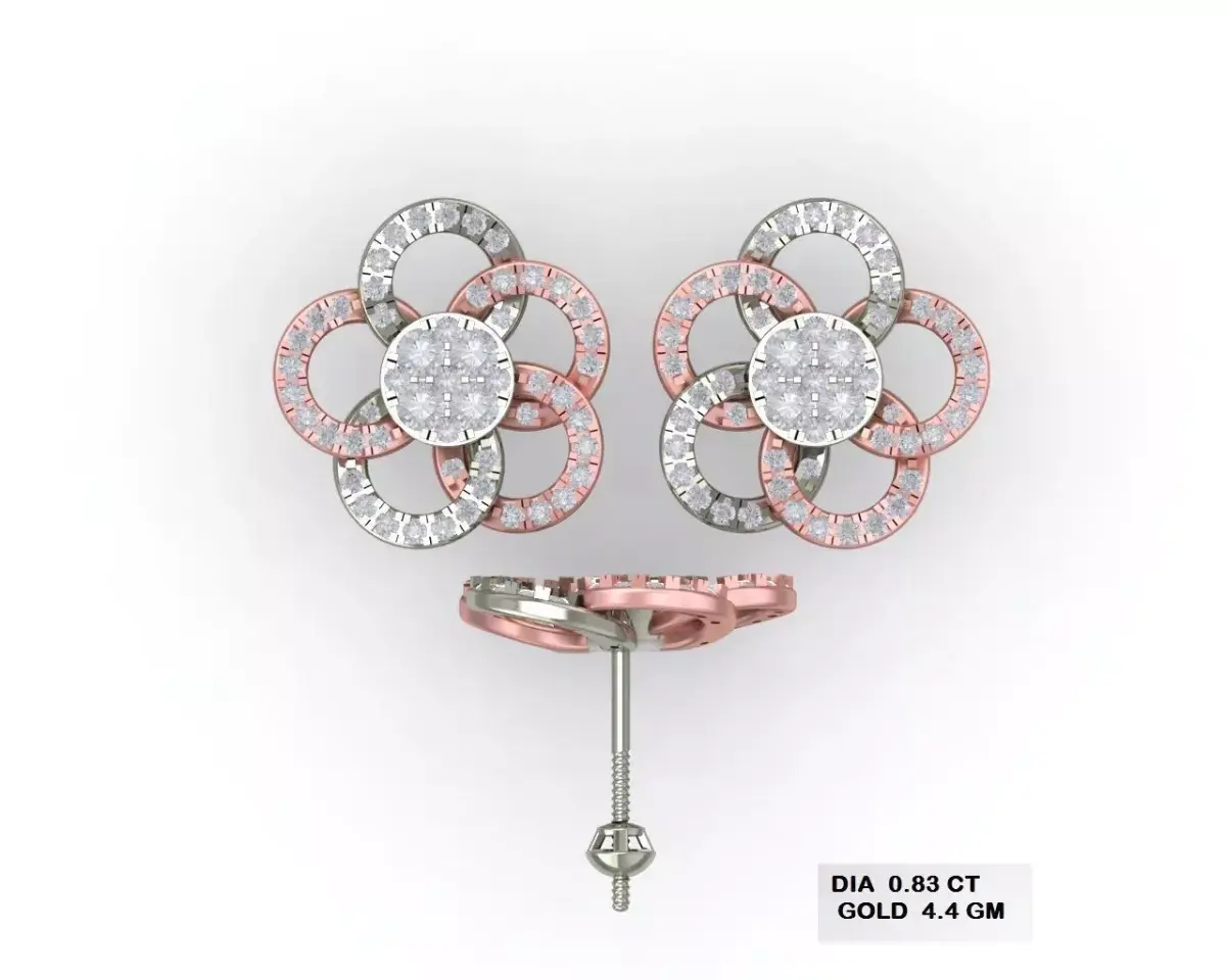 Luxury earrings for 3D printing 3D print model 12