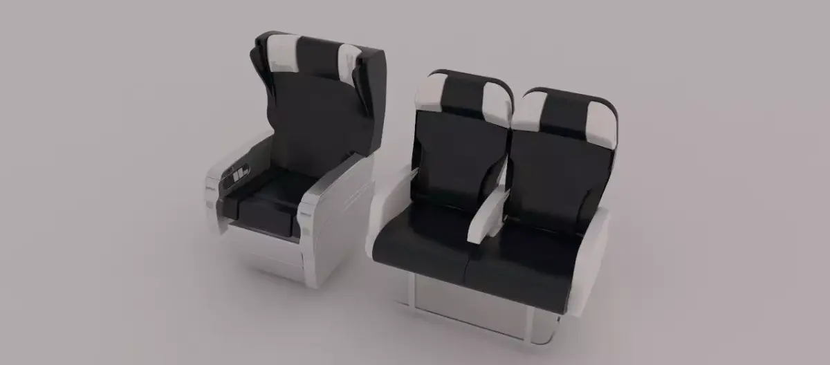 Airbus A319 Aircraft Seats 3D model