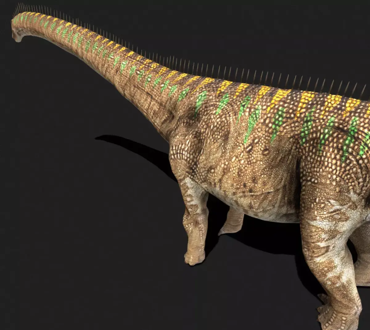Diplodocus The Whip-Tailed Titan of the Jurassic Low-poly 3D model
