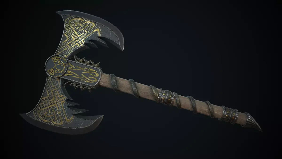 Axe Fantasy Game 3d model Low-poly 3D model Low-poly 3D model get