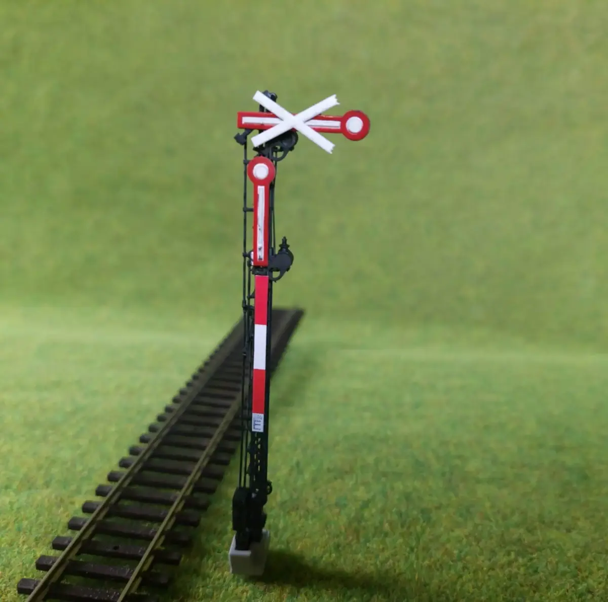 Railway Semaphore double arm static invalidated 1-87 resin 3D print model