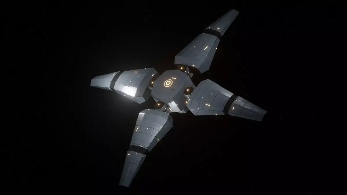 Probe II Spaceship Low-poly 3D model