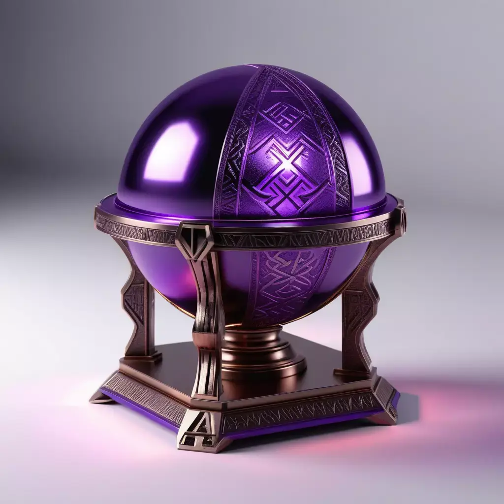 Glowing Purple Orb Claw Stand 3D model