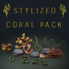  Coral Reef Low-poly 3D model