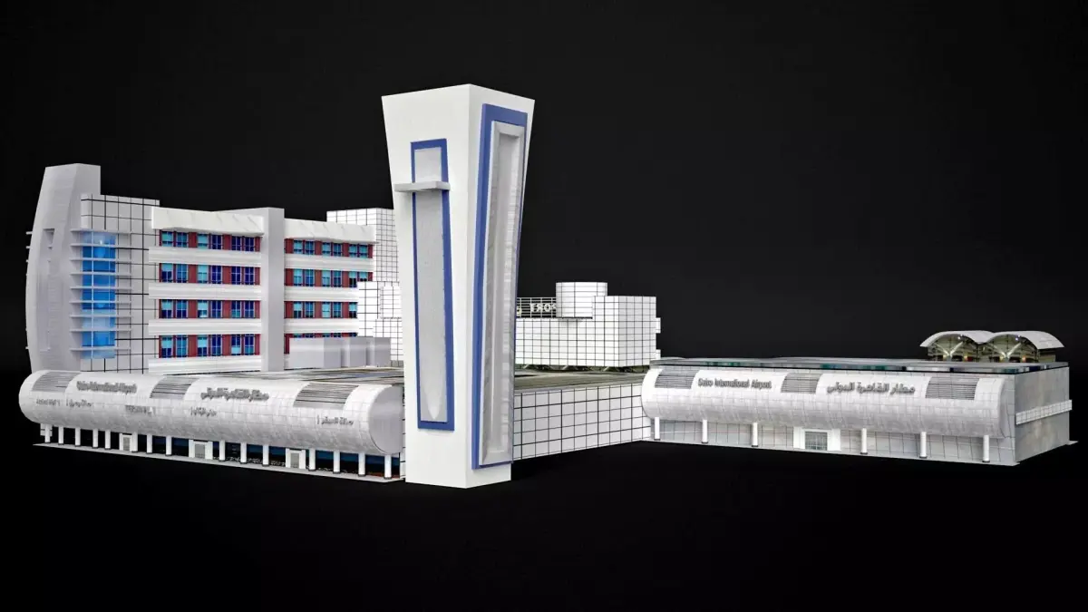 Cairo International Airport Terminal 1 Low-poly 3D model