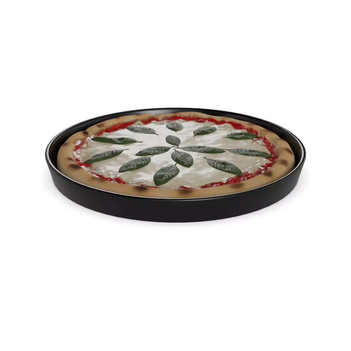 Pasties dumplings and pizzas Margherita Pizza 3D model