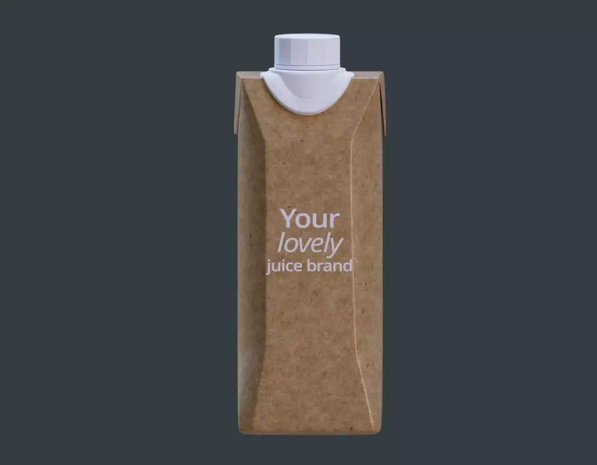 Juice Box PBR ready for AR close up shots Commercial render Low-poly 3D model