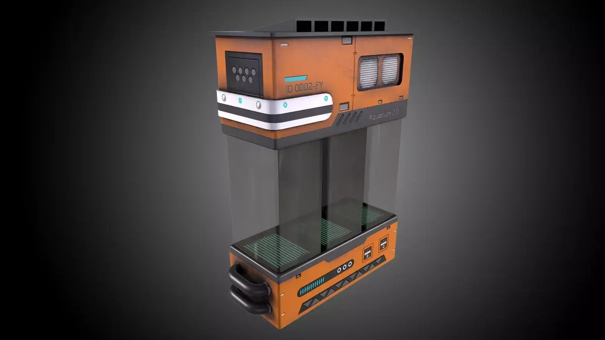 Sci-Fi Aquarium V1- 008 Low-poly 3D model