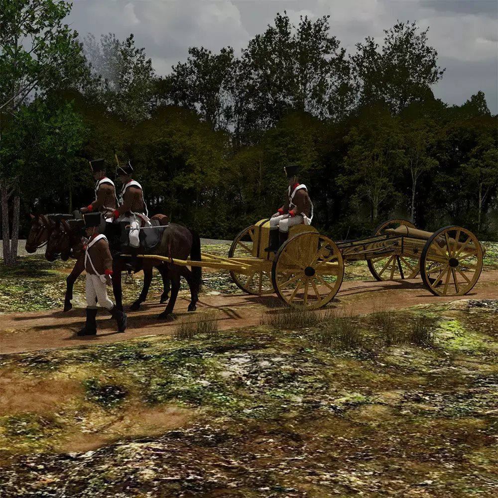 Napoleonic Austrian Artillery 3D model