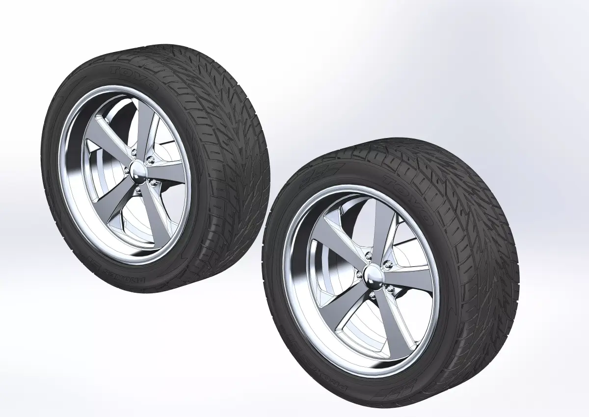 Custom wheels HRBB BoF for your scale model 3D print model