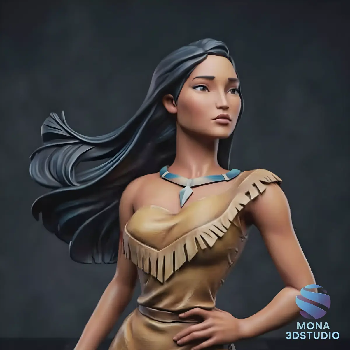 Pocahontas 3D Printable Model - Multi-Part Assembly Kit  3D print model