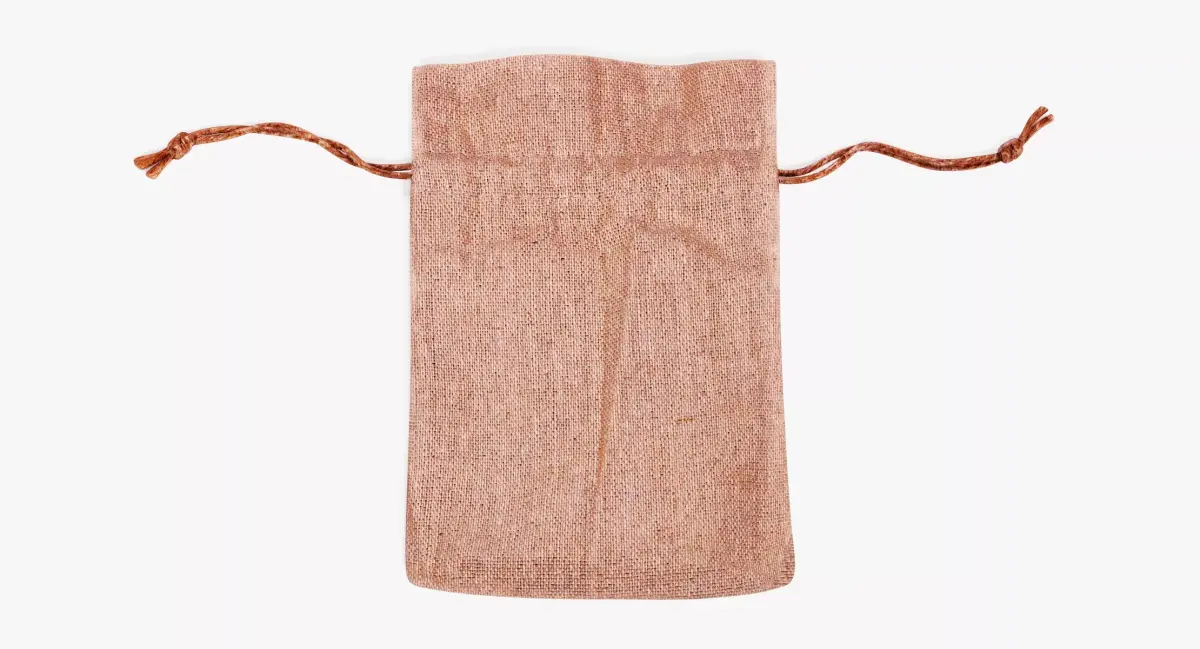 Jute Bag V1 - Flat Burlap Drawstring Pouch 3D model