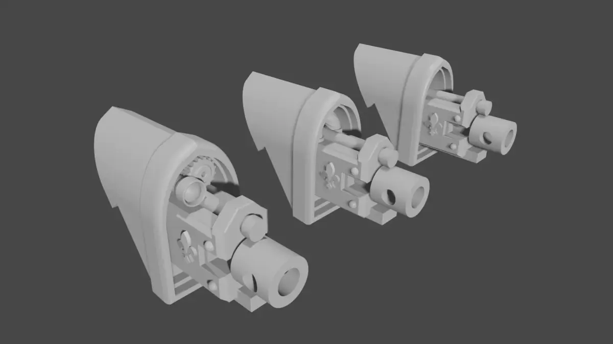 Battle sisters front mounted heavy bolter 3D print model