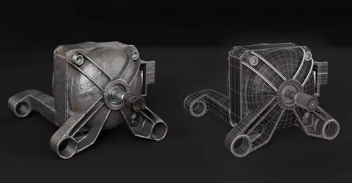 Low Poly 3D Engine Model  3D model