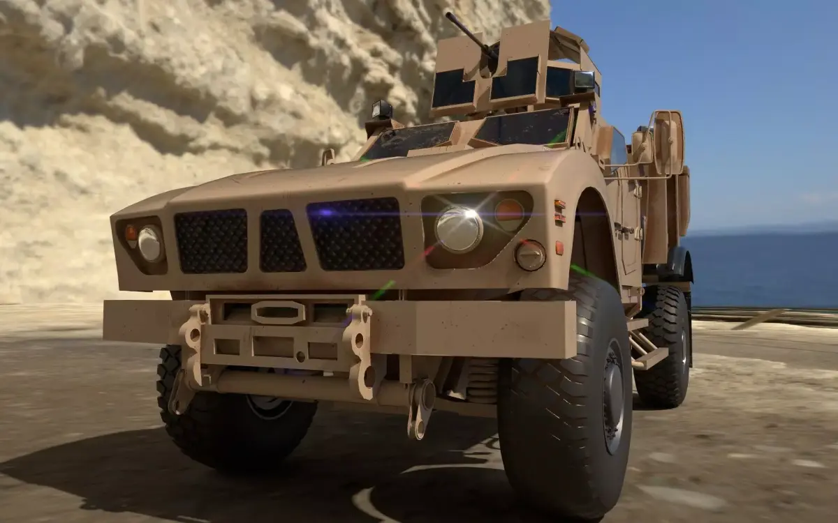 American Military Vehicle Low-poly 3D model