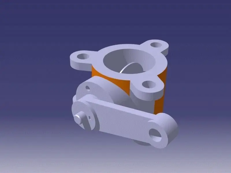 Butterfly Valve Assembly Free 3D model