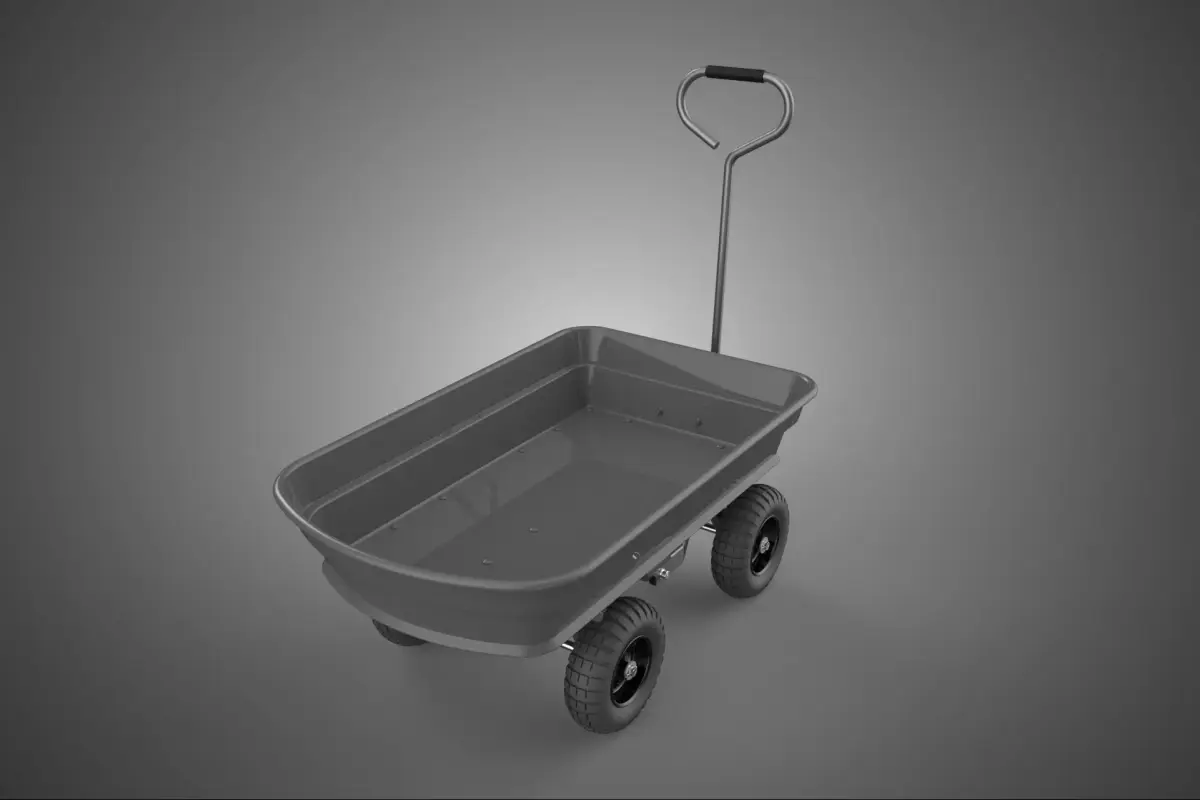 BEACH COAST SAND SEA CART WAGON TROLLEY DOLLY TRUCK WHEELBARROW 3D model
