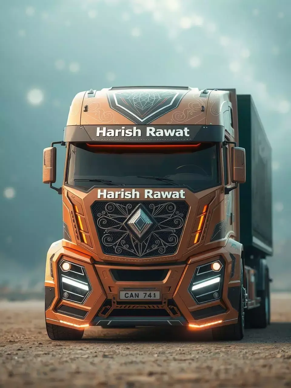 truck deign Low-poly 3D model
