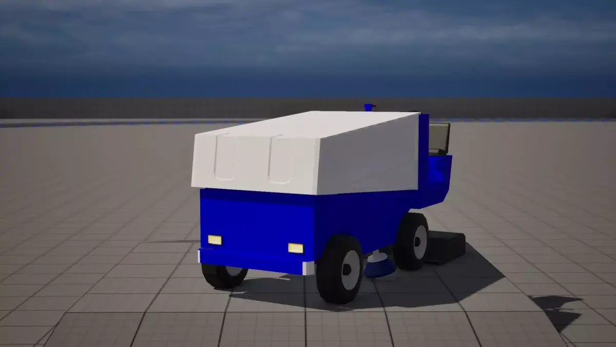 Zamboni Low Poly Rigged Low-poly 3D model