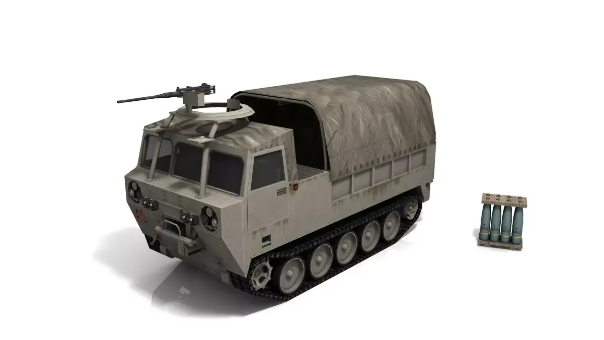 Cargo carrier M548 low-poly model Low-poly 3D model