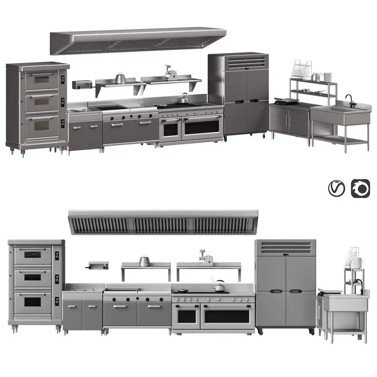  A set of equipment for cafes and restaurants 02 3D model
