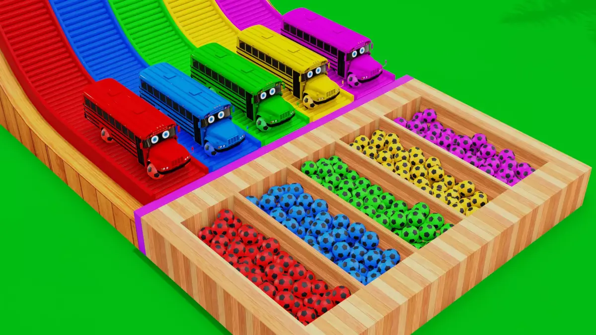 School Bus Attacked by color Gun 3D model