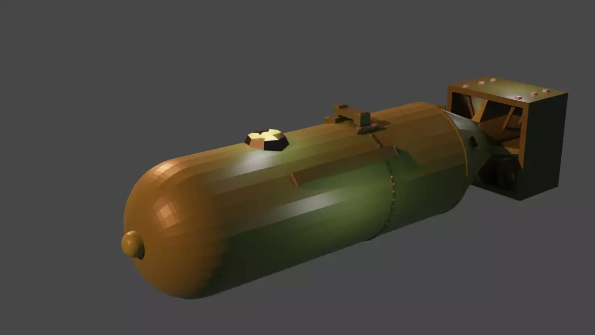 Nuclear bomb Low-poly 3D model