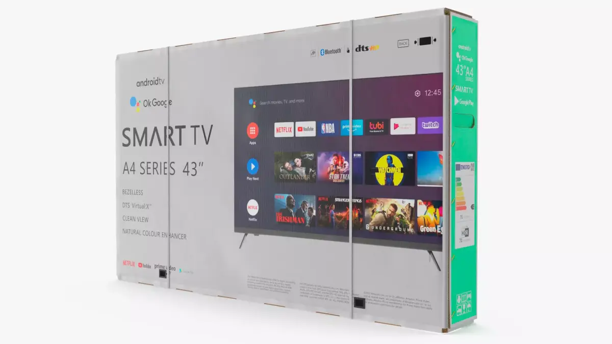 Cardboard Shipping Box TV 43 Inch 3D model