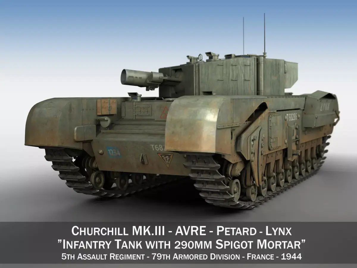Churchill MK III - AVRE - Lynx 3D model