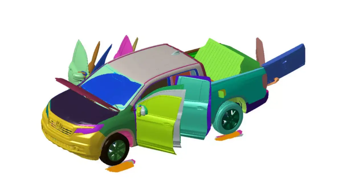 Honda Ridgline 2017 Vehicle 3d scan model 3D model