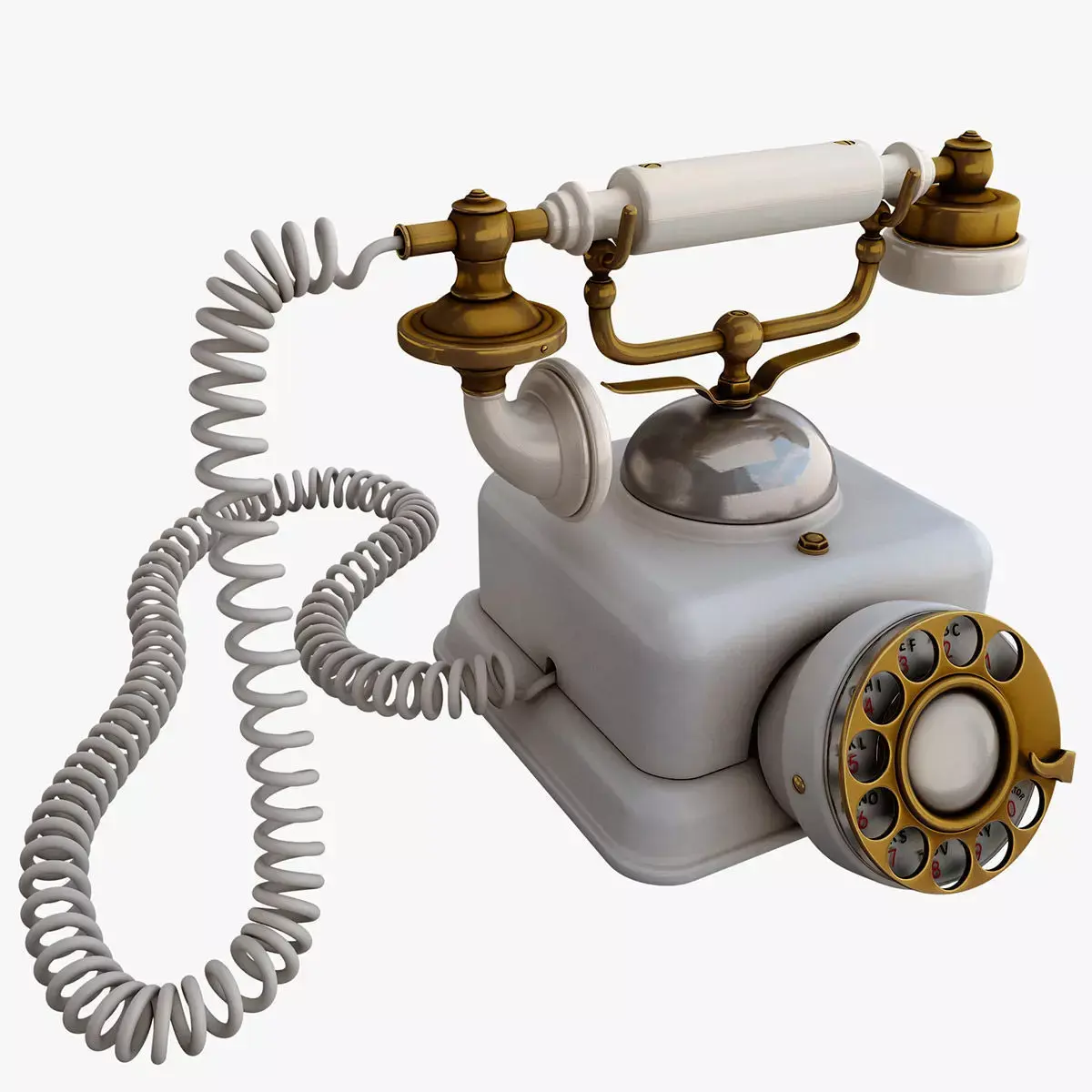 Vintage Rotary Phone 3D model