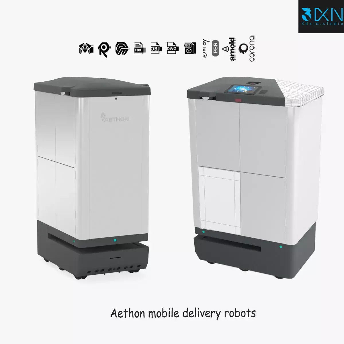 Aethon mobile delivery robots 3D model