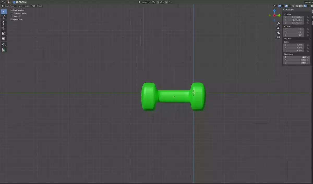 Dumb-Bell Training equipment Low-poly 3D model
