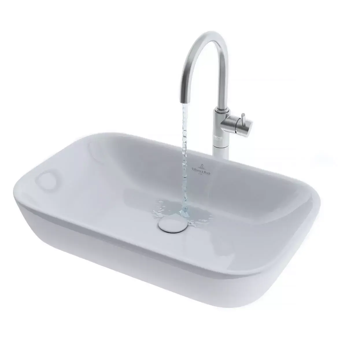 Sink and faucet for the bathroom 3D model